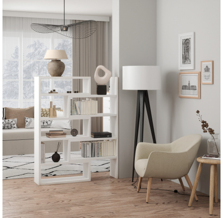 Regál KARDAL Bílý+Bílý