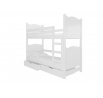Dvoulůžková patrová postel s matracemi MARABA White