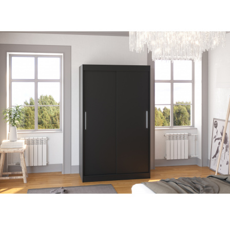 Posuvná skříň COLLIN 120 Černá+Černá Posuvná skříň COLLIN 120 Černá+Černá