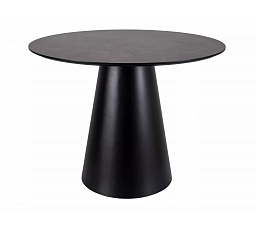 Jídelní stůl ANGEL 100, Efekt šedého mramoru/Černá