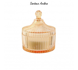 Svíčka z bohémského skla L žlutá