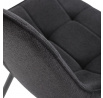 Jídelní židle, černá, látka, HC-T1130 BK2