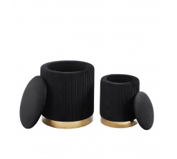 Taburety sada 2 ks. černé P4-FXJG