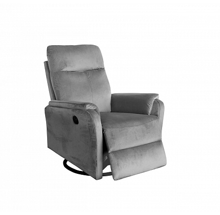 PŘEDPRODEJ -15% do 28.04! Relaxační křeslo s elektrickým rozkládáním, šedý samet Riviera 91 FR15-FX