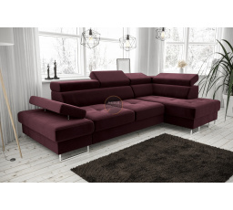 Rohová sedací souprava GALAXY MINI 170x280 - Odtíny bordové, pravá