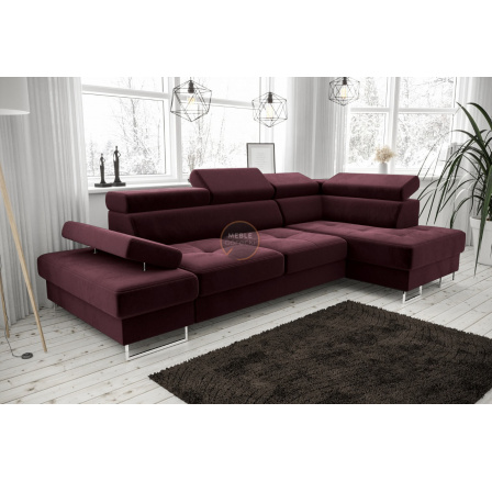 Rohová sedací souprava GALAXY MINI 170x280 - Odtíny bordové, pravá Rohová sedací souprava GALAXY MINI 170x280 - Odtíny bordové, pravá