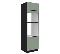 Kuchyňská skříň ARIA - 60 DPM-210 2F, Černá/Aquamarine