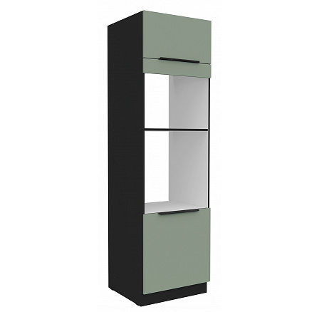 Kuchyňská skříň ARIA - 60 DPM-210 2F, Černá/Aquamarine