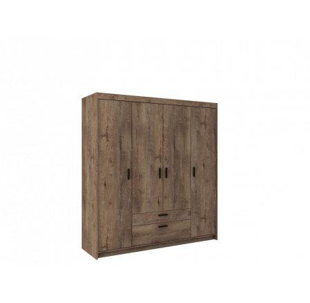 Šatní skříň Enja 4D2S, dub lefkas