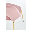 Jídelní židle K385, Světle růžová/Zlatá