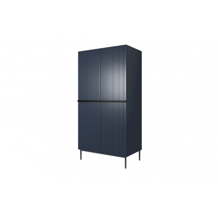 Skříň Nicole 100 cm se 2 skrytými zásuvkami - modrá MDF / černé nožky Skříň Nicole 100 cm se 2 skrytými zásuvkami - modrá MDF / černé nožky