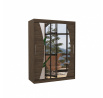 Posuvná skříň se zrcadlem MODESTO 150 Choco+Choco