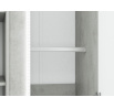 Šatní skříň LUMENS 01, Beton/Bílý lesk