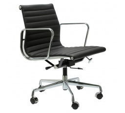 Kancelářské křeslo CH1171T černá kůže, chrom