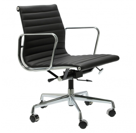 Kancelářské křeslo CH1171T černá kůže, chrom