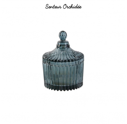 Svíčka z bohémského skla zelená