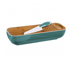 Sada 3v1 deska, nádoba s nápisem a tyrkysový nůž