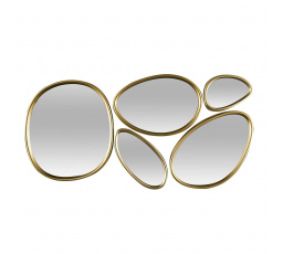 Sada 5 zrcadel Organic Shape zlaté
