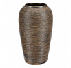 Váza keramická - zaoblená, 26 cm, hnědá