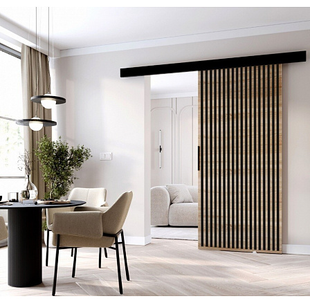 Posuvné dveře STANDART MIX L80, Sonoma/Černá