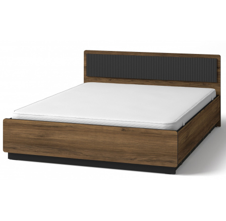 Postel PRESTIGO - P13, Ořech Warmia/San Sebastian/Černý mat Postel PRESTIGO - P13, Ořech Warmia/San Sebastian/Černý mat