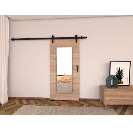 Posuvné dveře LOFT I80, Sonoma/Černá Posuvné dveře LOFT I80, Sonoma/Černá