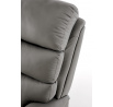 Polohovatelné křeslo PERUS, Šedá ekokůže