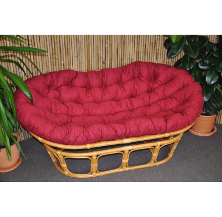 Polstr na křeslo papasan double vínový