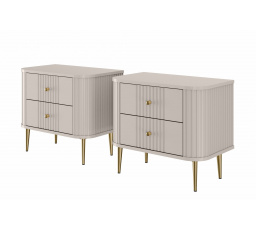 Sada nočních stolků Vesper, kašmír / zlaté nohy