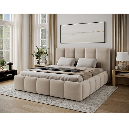 Bed Edvige+ wooden frame/ gas lift / bedding box 180x200 Jasmine 22 Not applicable 1