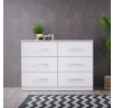Komoda MORTY 6S, Bílá
