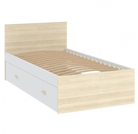 Dětská postel GOODY, Bílá/Akácie Dětská postel GOODY, Bílá/Akácie