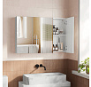 Skříňka se zrcadlem, mdf, bílá, AZR-E1132 WT