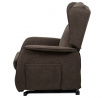 Polohovací křeslo, elektrické kabelové ovládání, hnědá, látka, TV-1190 BR2
