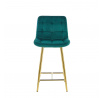 Barová židle H1-FX, zelená / zlatá