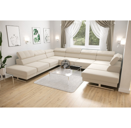 Rohová sedací souprava EMPORIO MAX I 300X350X220 - levá, béžová