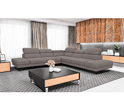 SESTAVA ROHOVÁ POHOVKA EMPORIO MAX 300X300 CM + TABURET 70/70 CM OTH 85 (ODSTÍNY ŠEDÉ) - RYCHLÉ ODESLÁNÍ