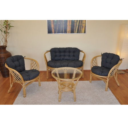 Polstry na soupravu Bahama velká komplet tmavě šedý melír Polstry na soupravu Bahama velká komplet tmavě šedý melír