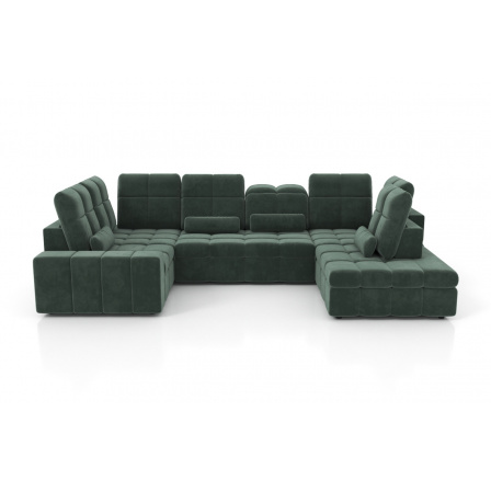 Rohová sedačka s elektricky vysouvatelným sedákem a funkcí spaní Magnelio U