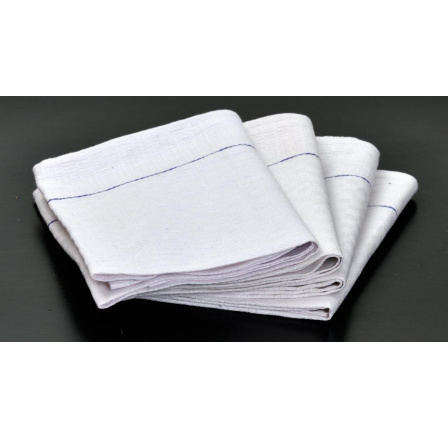 Vaflový ručník 50x100cm bílý s modrým pruhem