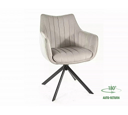 Jídelní otočná židle AZALIA VELVET, Šedý Bluvel 03/Černá