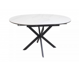 Jídelní stůl GASTON 100, Keramická Bílá / Černá