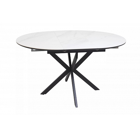 Jídelní stůl GASTON 100, Keramická Bílá / Černá
