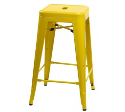 Barová židle Paris 66 cm žlutá inspirovaná Tolix