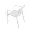 Zahradní židle plast, bílá, CT-X7029 WT