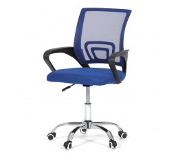 Dětská židle, výškově nastavitelná, modrá síťovina, KA-L103 BLUE