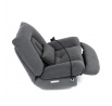 Polohovací křeslo, elektrické zabudované ovládání, šedá, látka, TV-7089 GREY2