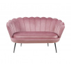 Sofa SF1-FXJG sametová růžová , nohy černé