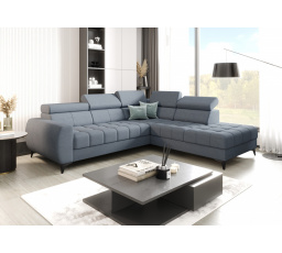Rohová sedací souprava PORTO 225X255 cm - pravá, odstíny šedomodré