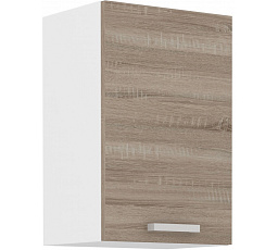 Horní skříňka DAVIS - 40 G-60 1F, Bílá/Dub Sonoma Trufla